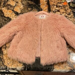 Appaman Faux Fur Pink Sparkly Jacket